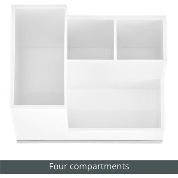 Toothbrush Holder Toothpaste Organizer Stand Bathroom Countertop Storage 4 Compa - Picture 4 of 8